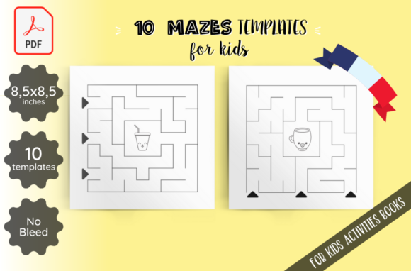 10 Mazes Templates for Kids KDP Interior: A Designer's Review
