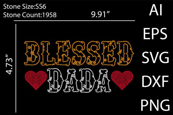Blessed Dada Rhinestone Templates: A Sparkling Design Asset