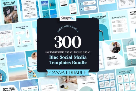Blue Social Media Templates Bundle: Your Strategic Content Toolkit