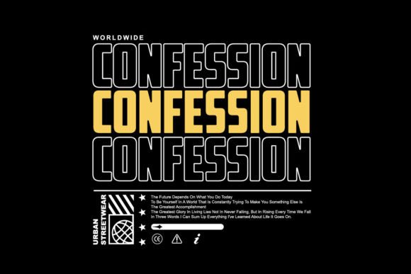 Confession Streetwear Design Templates: Raw Aesthetic for Real Brands