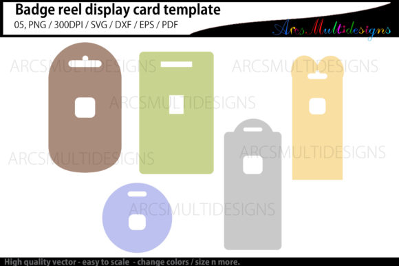 Creative Badge Reel Display Card Templates