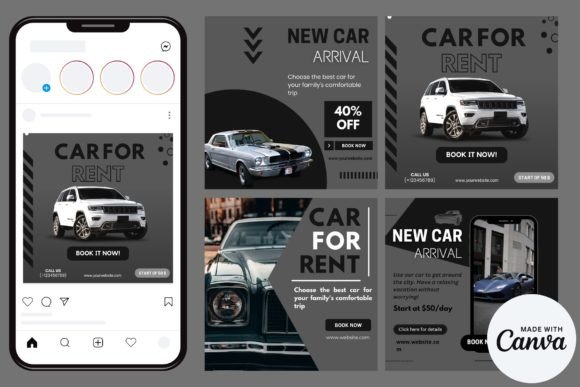 Level Up Your Car Rental Instagram With These 4 Templates