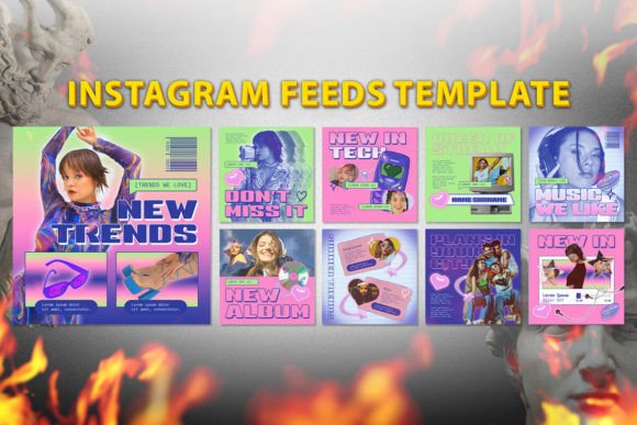 Revive Your Brand with Instagram Feeds Templates Retro Style