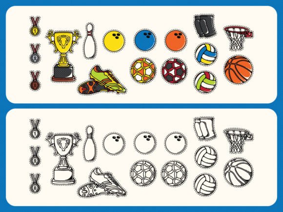 Reviving the 90s: Sport Clip Art Sticker Templates for Modern Design