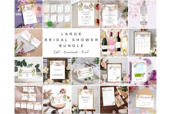 Streamline Your Celebration with Large Bridal Shower Set Templates