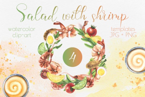 Watercolor Shrimp Templates: A Feast for Your Designs